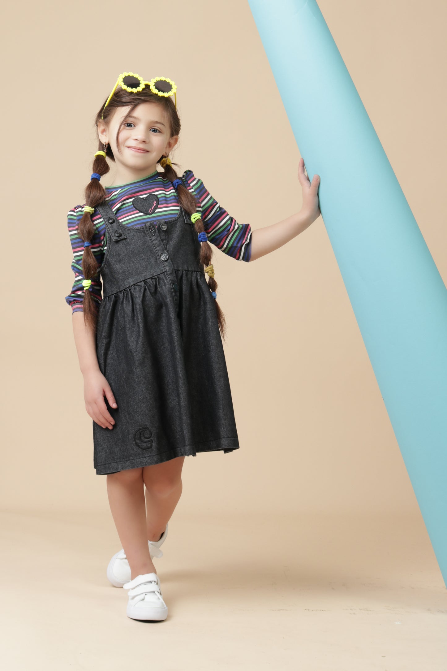 Girls Multi Colored Jumper Set