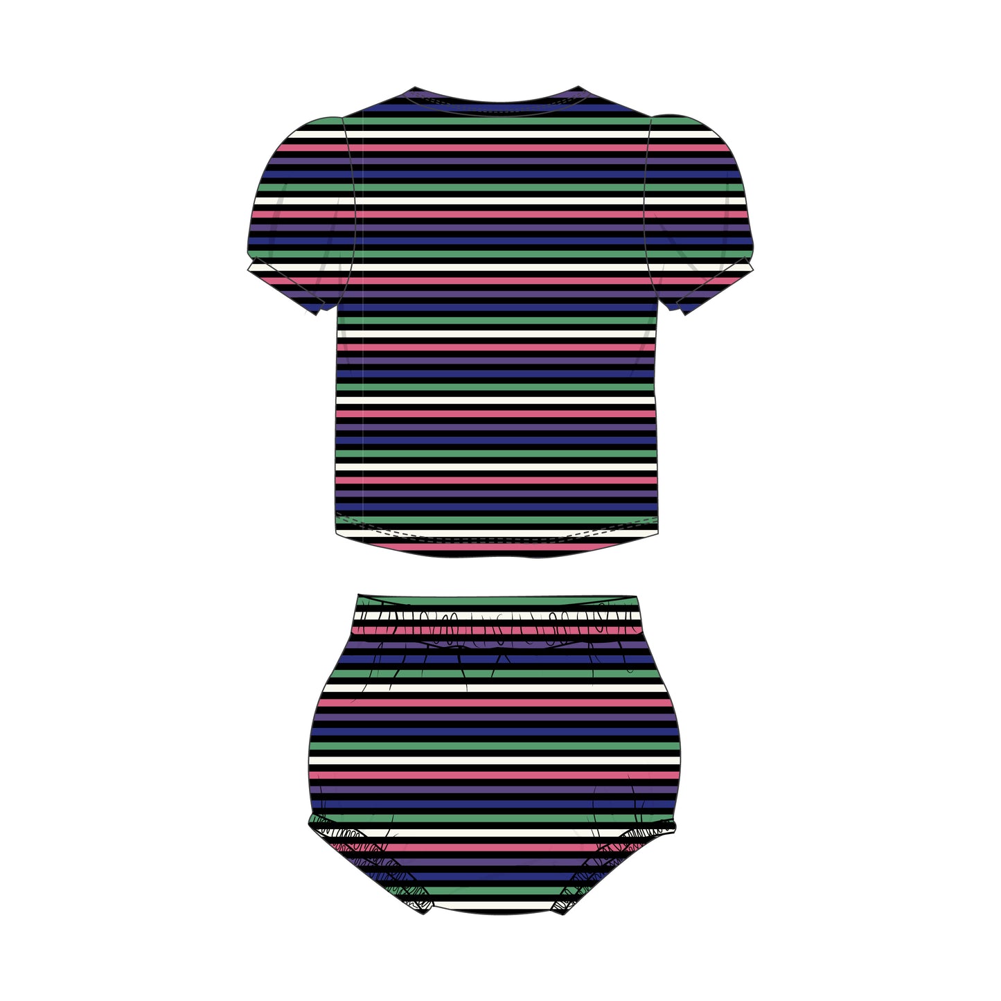 Girls Multi Colored Baby Set