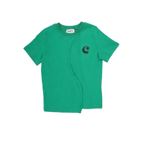 Boys Green/Black Denim T-Shirt