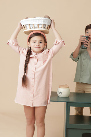 Girls Pink Dress - hover