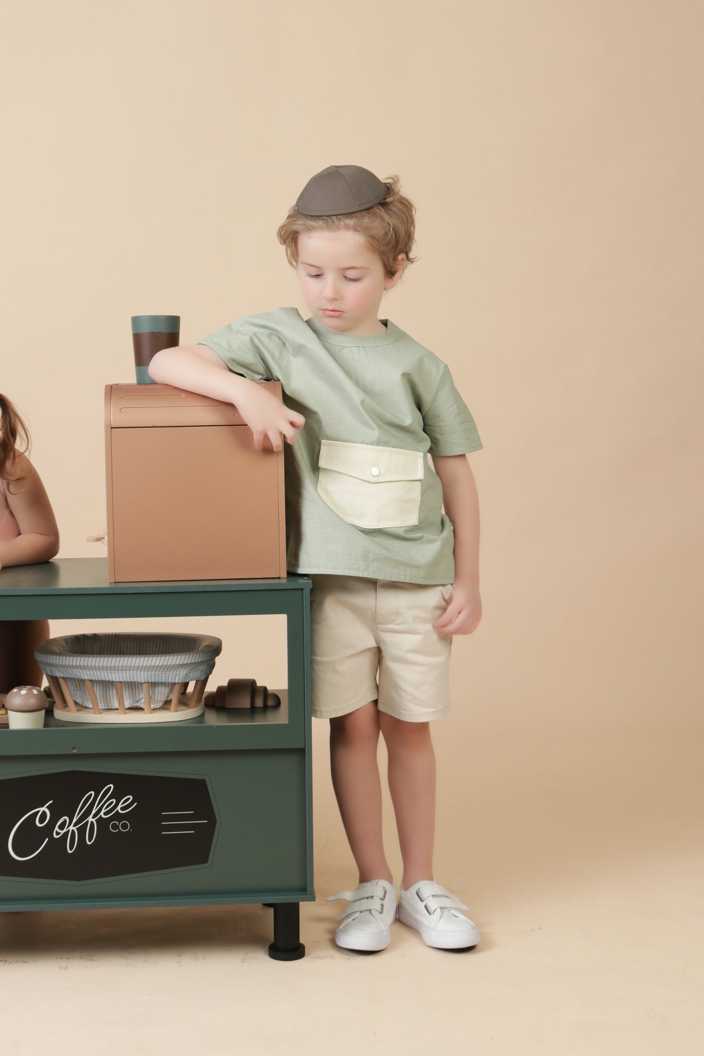 Boys Green/Ivory Shirt