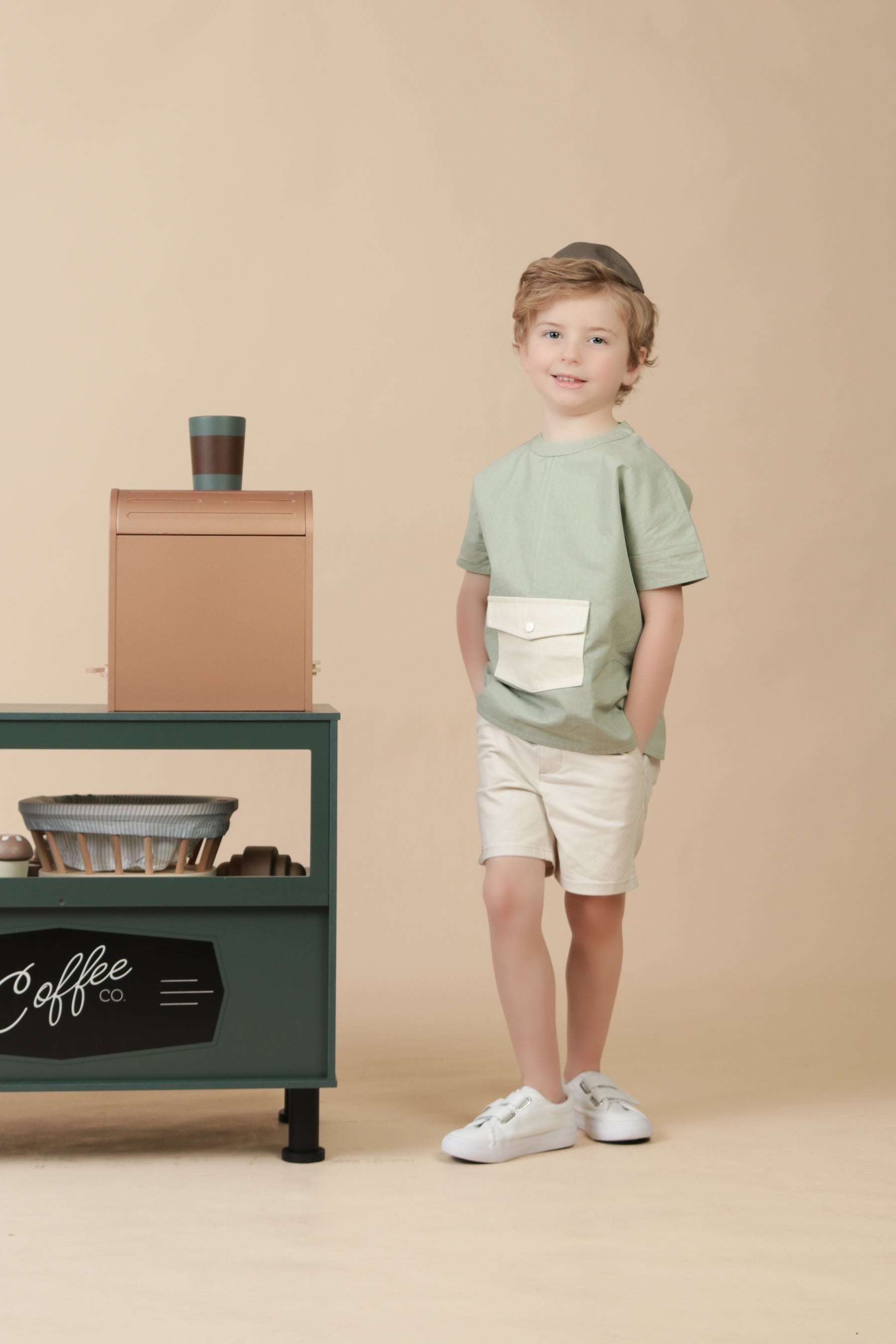 Boys Green/Ivory Shirt