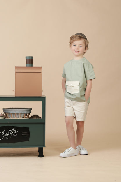 Boys Green/Ivory Shirt