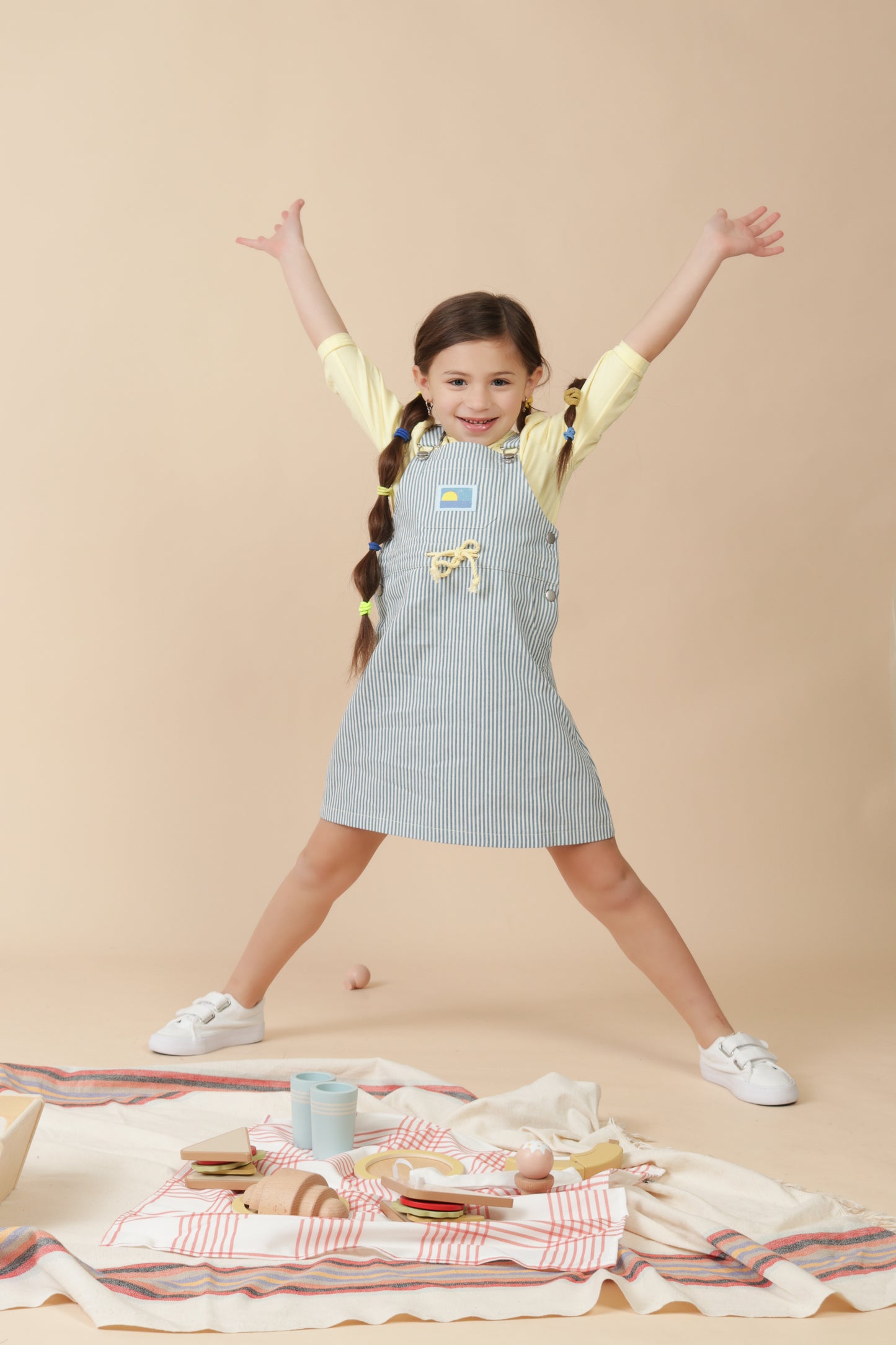 Girls Pin Striped Jumper Set - Slim fit