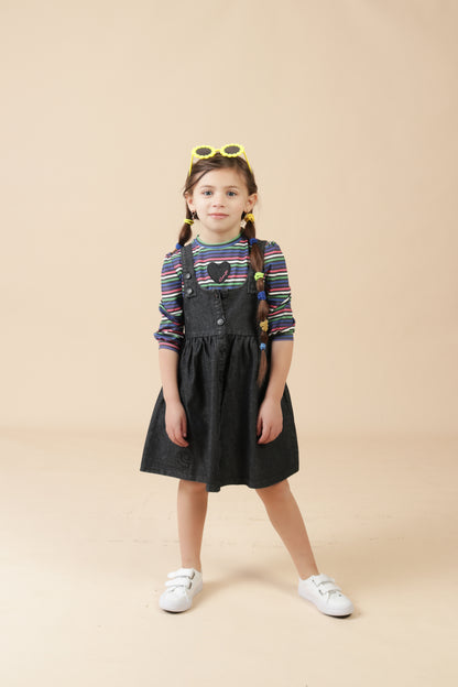 Girls Multi Colored Jumper Set