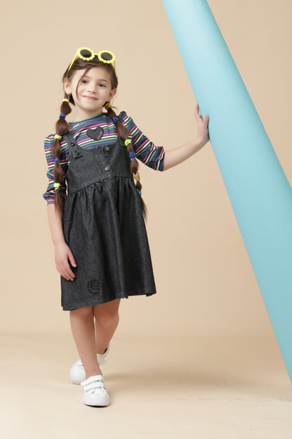 Girls Multi Colored Jumper Set
