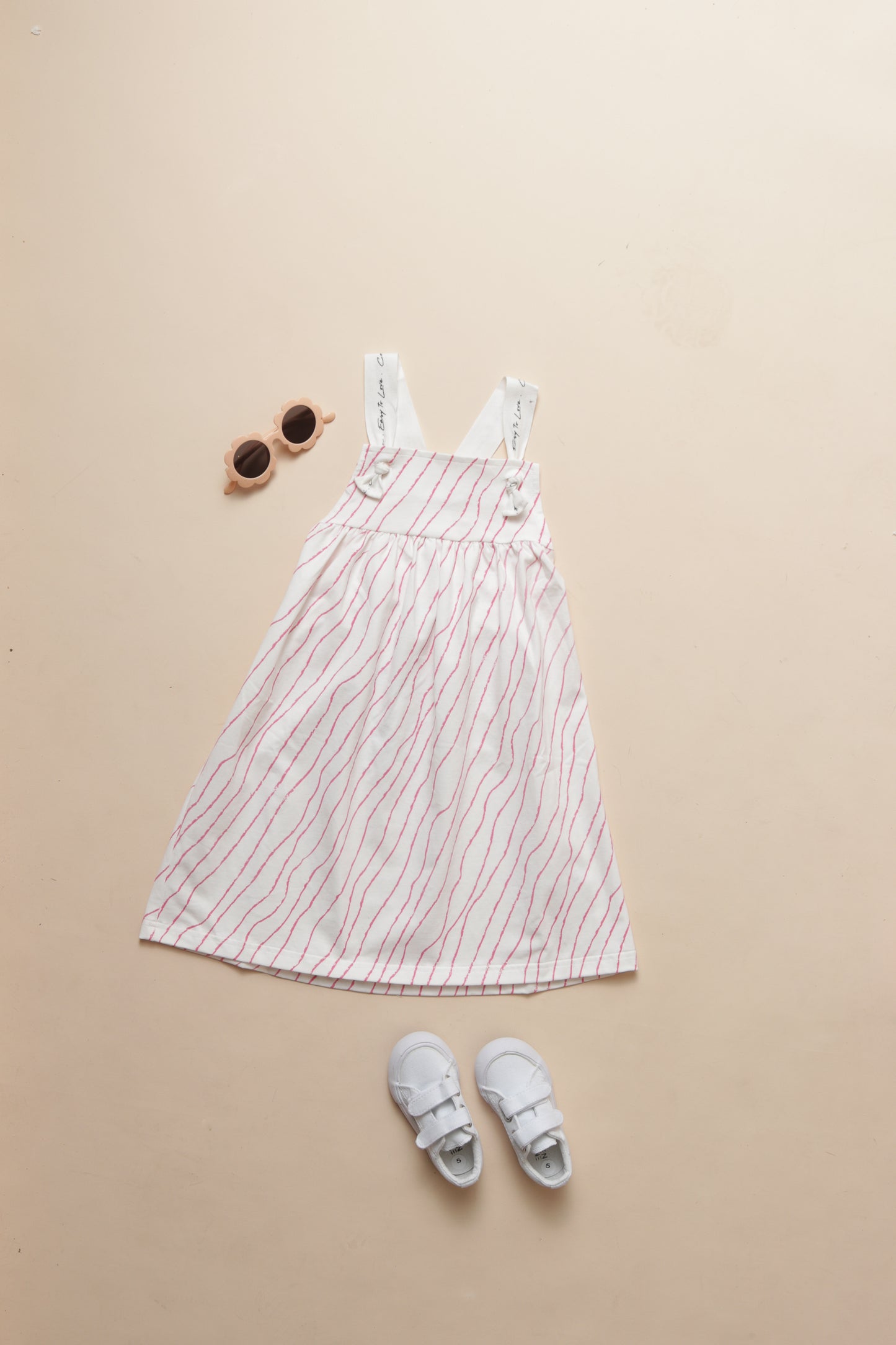 Girls Pink Black & White Jumper