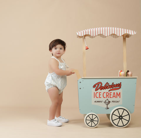 Boys Blue Orange & White Baby Rumper - hover