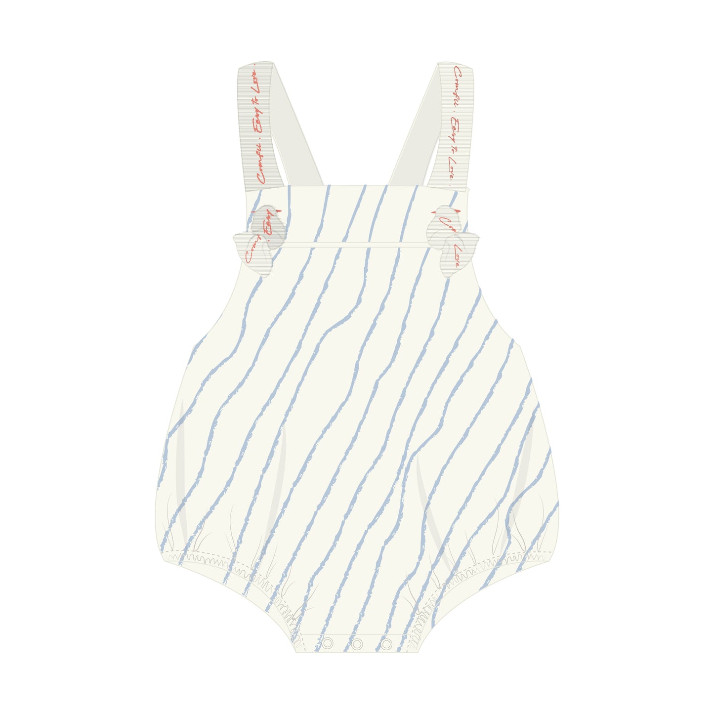 Boys Blue Orange & White Baby Rumper