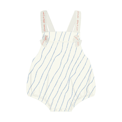 Boys Blue Orange & White Baby Rumper