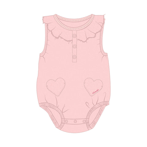 Girls Pink Baby Rumper