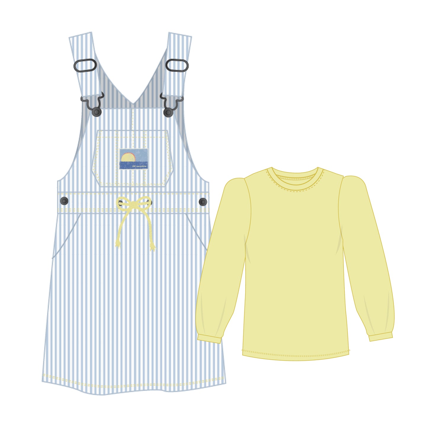 Girls Pin Striped Jumper Set - Slim fit