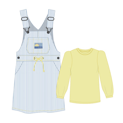 Girls Pin Striped Jumper Set - Slim fit