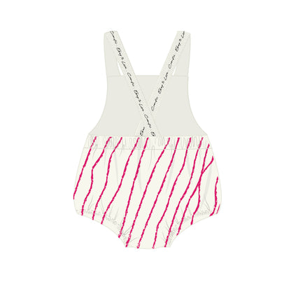 Girls Pink Black & White Baby Rumper