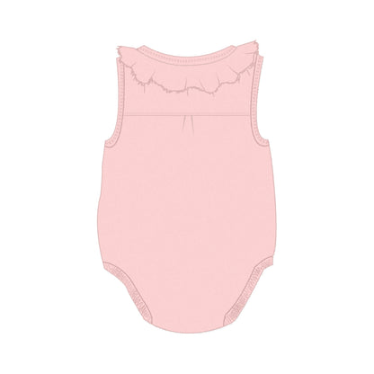 Girls Pink Baby Rumper