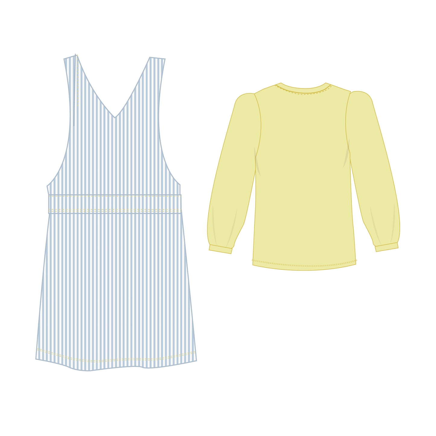 Girls Pin Striped Jumper Set - Slim fit