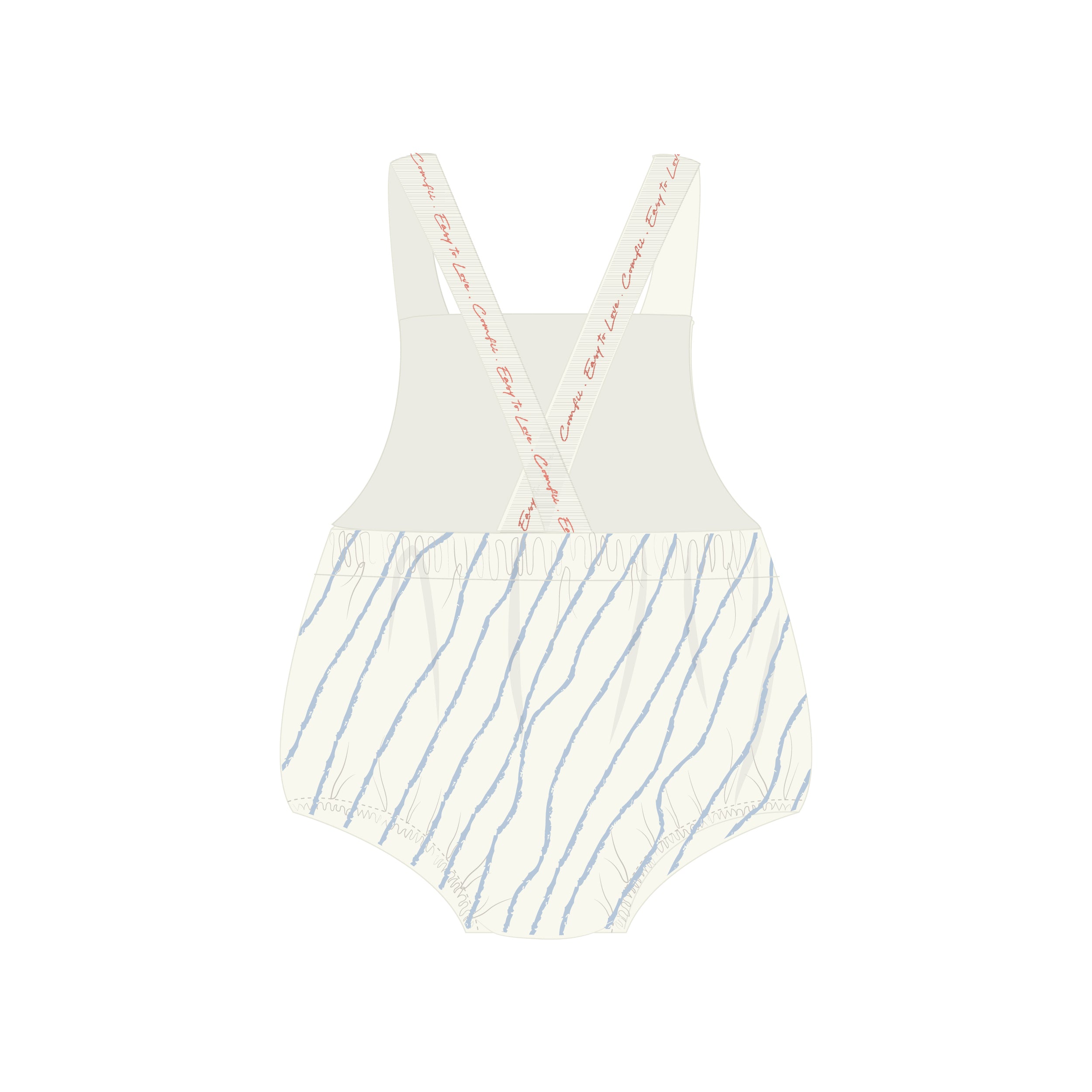 Boys Blue Orange & White Baby Rumper