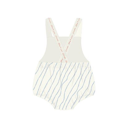 Boys Blue Orange & White Baby Rumper