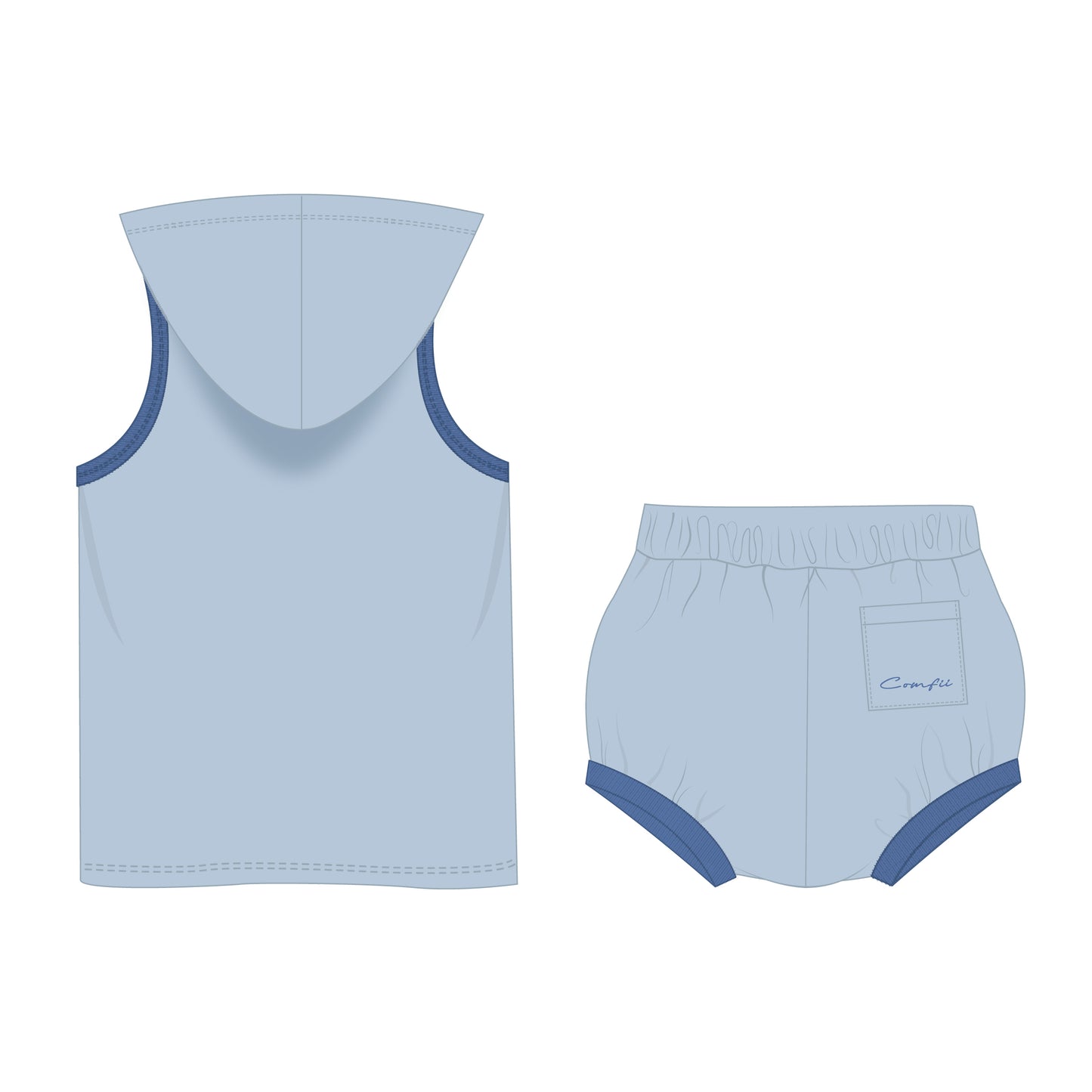 Boys Light Blue Baby Set