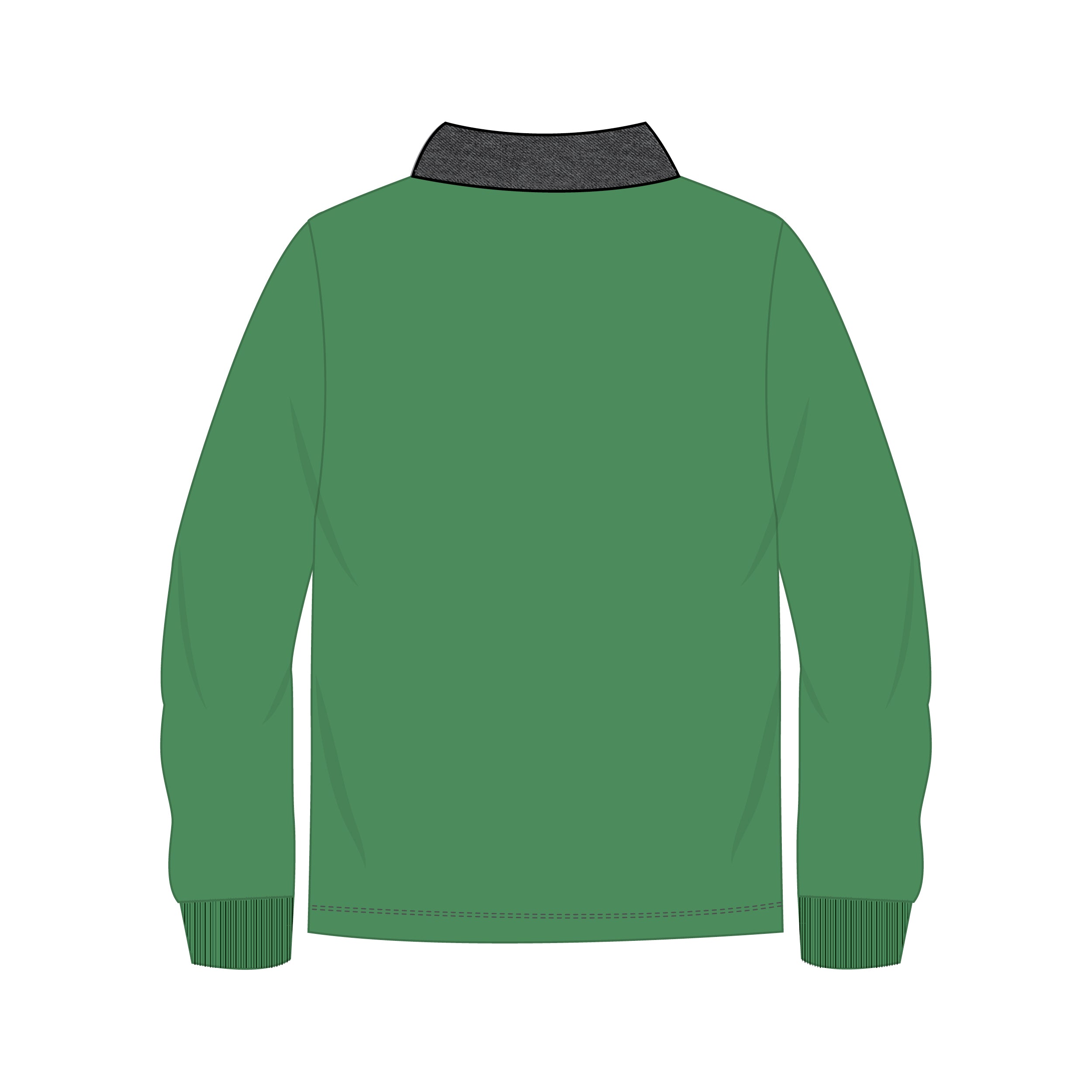 Boys Green/Black Denim Polo