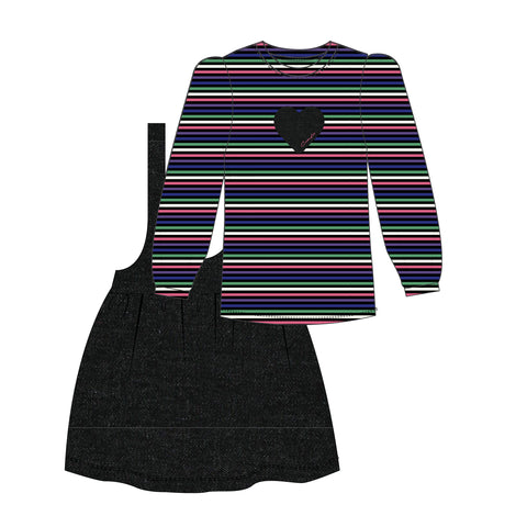 Girls Multi Colored Jumper Set