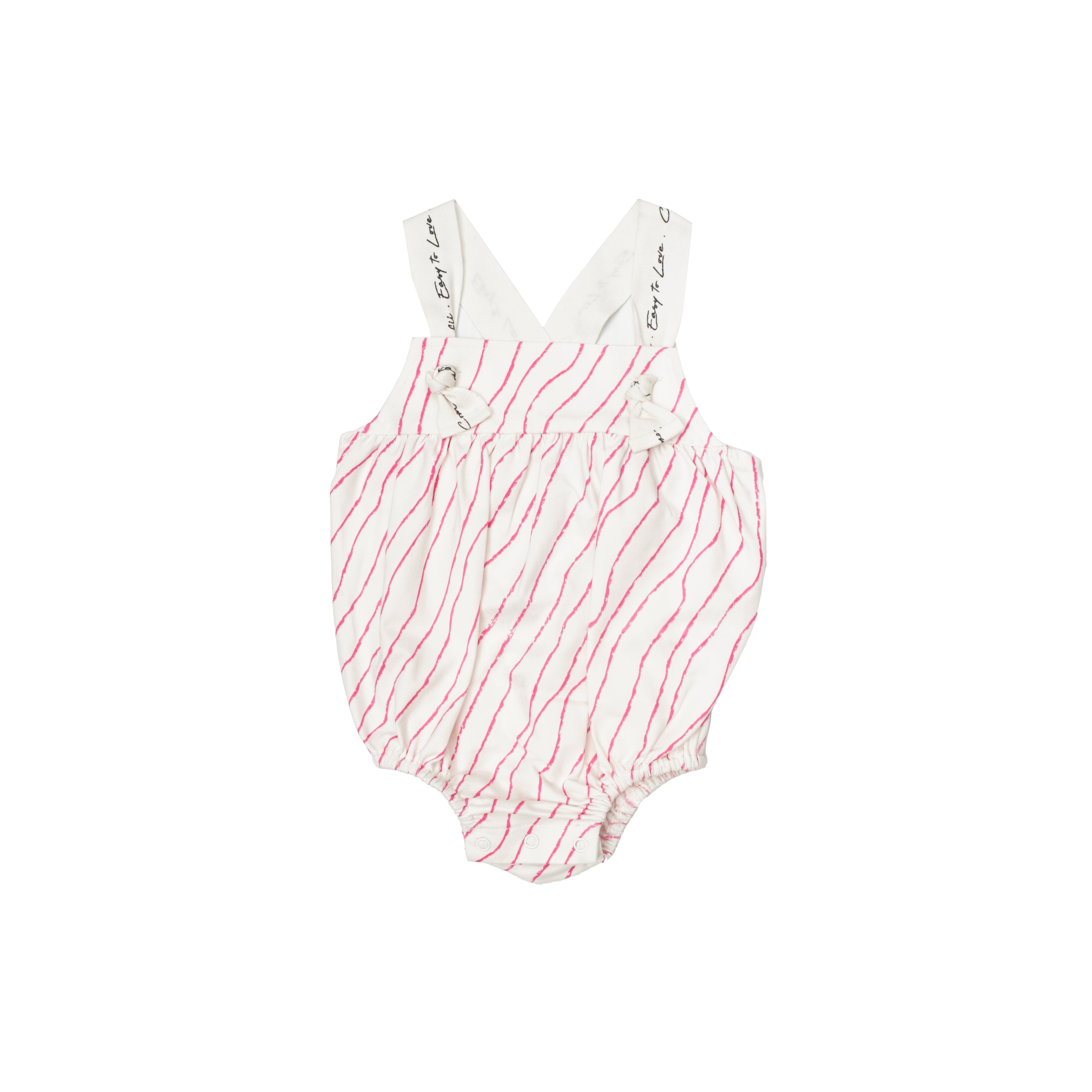 Girls Pink Black & White Baby Rumper